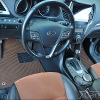 Автомобильные коврики EVA на Hyundai Santa Fe III 3 ряда (2012-2018)