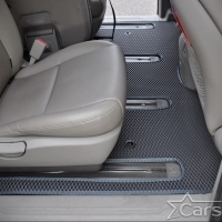 Коврики текстильные на Kia Carnival III (11мест) 2+2 с трансформерами (2014->)
