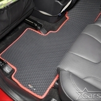 Двухслойные коврики EVA на Hyundai Santa Fe IV рестайл 3 ряда (2020->)